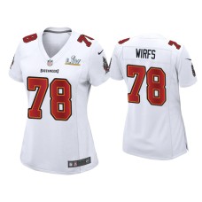 Women's Tampa Bay Buccaneers #78 Tristan Wirfs Super Bowl LV White Game Fashion Jersey