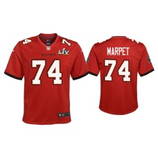 Youth Tampa Bay Buccaneers #74 Ali Marpet Super Bowl LV Red Game Jersey