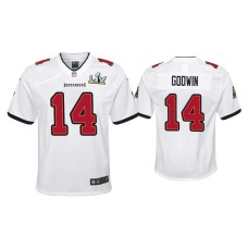 Youth Tampa Bay Buccaneers #14 Chris Godwin Super Bowl LV White Game Jersey