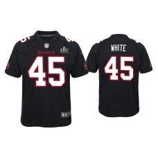 Youth Tampa Bay Buccaneers #45 Devin White Super Bowl LV Black Game Fashion Jersey