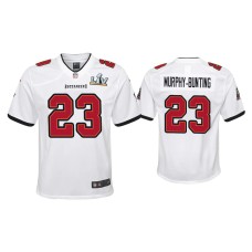 Youth Tampa Bay Buccaneers #23 Sean Murphy-Bunting Super Bowl LV White Game Jersey