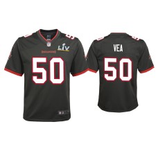 Youth Tampa Bay Buccaneers #50 Vita Vea Super Bowl LV Pewter Game Jersey