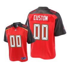 Men's Tampa Bay Buccaneers #0 Red Custom Pro Line Jersey