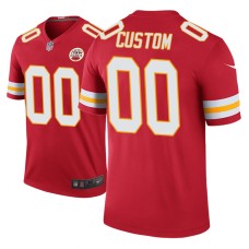 Men's Kansas City Chiefs #00 Custom Red Nike legend color rush Jersey