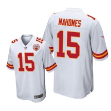 Men's Kansas City Chiefs #15 White Patrick Mahomes Nike Game Jersey