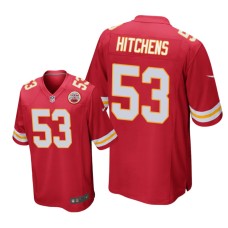 Men's Kansas City Chiefs #53 Red Anthony Hitchens Nike Game Jersey