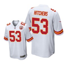 Men's Kansas City Chiefs #53 White Anthony Hitchens Nike Game Jersey