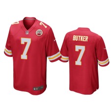 Men's Kansas City Chiefs #7 Red Harrison Butker Nike Game Jersey