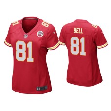 Women's Kansas City Chiefs #81 Blake Bell Red Game Jersey