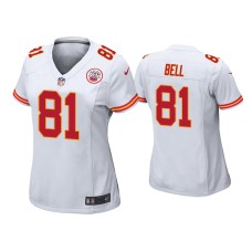 Women's Kansas City Chiefs #81 Blake Bell White Game Jersey