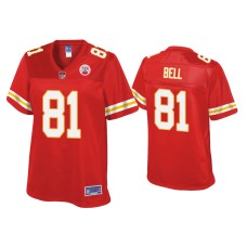 Women's Kansas City Chiefs #81 Blake Bell Red Pro Line Jersey