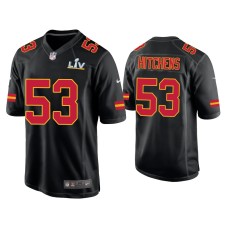 Men's Kansas City Chiefs #53 Anthony Hitchens Super Bowl LV Black Game Fashion Jersey