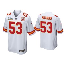 Men's Kansas City Chiefs #53 Anthony Hitchens Super Bowl LV White Game Jersey