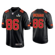 Men's Kansas City Chiefs #86 Buck Buchanan Super Bowl LV Black Game Fashion Jersey