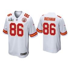 Men's Kansas City Chiefs #86 Buck Buchanan Super Bowl LV White Game Jersey