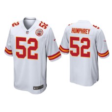 Men's Kansas City Chiefs #52 Creed Humphrey White Game Jersey