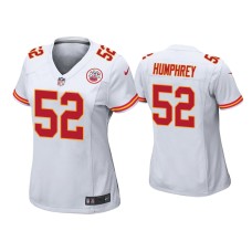 Women's Kansas City Chiefs #52 Creed Humphrey White Game Jersey