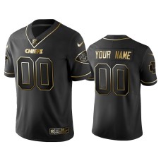 Men's Kansas City Chiefs #00 2019 Golden Edition Vapor Untouchable Limited Custom Black Jersey