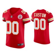 Men's Kansas City Chiefs #00 Custom Red Vapor Elite Jersey