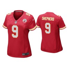 Women's Kansas City Chiefs #9 Darrius Shepherd Red Game Jersey