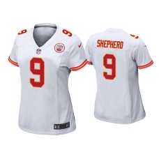 Women's Kansas City Chiefs #9 Darrius Shepherd White Game Jersey