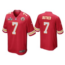 Men's Kansas City Chiefs #7 Harrison Butker Super Bowl LV Red Game Jersey