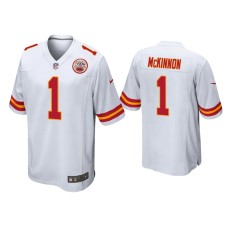 Men's Kansas City Chiefs #1 Jerick McKinnon White Game Jersey