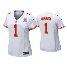 Women's Kansas City Chiefs #1 Jerick McKinnon White Game Jersey