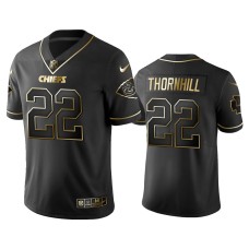 Men's Kansas City Chiefs #22 2019 Golden Edition Vapor Limited Juan Thornhill Black Jersey