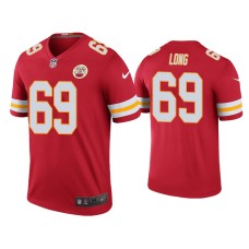 Men's Kansas City Chiefs #69 Color Rush Legend Kyle Long Red Jersey