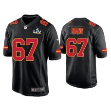 Men's Kansas City Chiefs #67 Lucas Niang Super Bowl LV Black Game Fashion Jersey