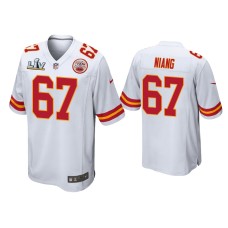 Men's Kansas City Chiefs #67 Lucas Niang Super Bowl LV White Game Jersey