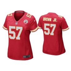 Women's Kansas City Chiefs #57 Orlando Brown Jr. Red Game Jersey