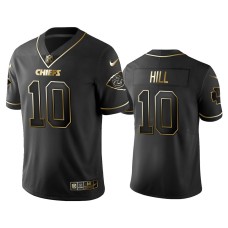 Men's Kansas City Chiefs #10 Golden Edition Vapor Untouchable Limited Tyreek Hill Black Jersey