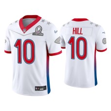 Men's Kansas City Chiefs #10 Tyreek Hill 2022 AFC Pro Bowl White Game Jersey