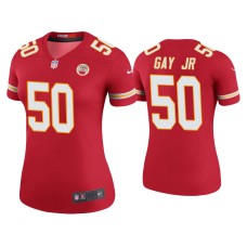 Women's Kansas City Chiefs #50 Color Rush Legend Willie Gay Jr. Red Jersey