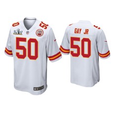 Men's Kansas City Chiefs #50 Willie Gay Jr. Super Bowl LV White Game Jersey