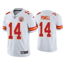 Men's Kansas City Chiefs #14 Cornell Powell Vapor Limited White Jersey