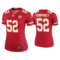 Women's Kansas City Chiefs #52 Color Rush Legend Creed Humphrey Red Jersey