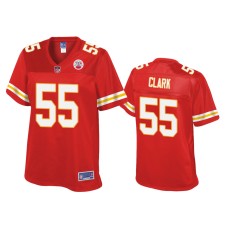 Women's Kansas City Chiefs #55 Frank Clark Red Pro Line Jersey