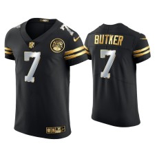 Men's Kansas City Chiefs #7 Harrison Butker Black Golden Edition Elite Jersey