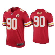 Men's Kansas City Chiefs #90 Color Rush Legend Jarran Reed Red Jersey