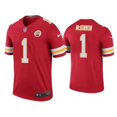 Men's Kansas City Chiefs #1 Color Rush Legend Jerick McKinnon Red Jersey