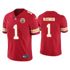 Men's Kansas City Chiefs #1 Jerick McKinnon Vapor Limited Red Jersey