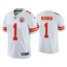 Men's Kansas City Chiefs #1 Jerick McKinnon Vapor Limited White Jersey