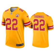 Men's Kansas City Chiefs #22 Juan Thornhill Gold Inverted Legend Jersey