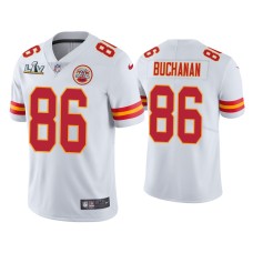 Men's Kansas City Chiefs #86 Buck Buchanan Super Bowl LV White Vapor Limited Jersey