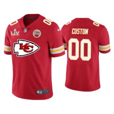 Men's Kansas City Chiefs #00 Custom Super Bowl LV Red Team Logo Jersey