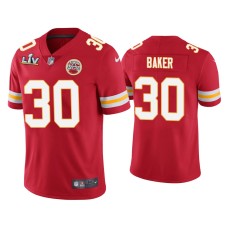 Men's Kansas City Chiefs #30 Deandre Baker Super Bowl LV Red Vapor Limited Jersey