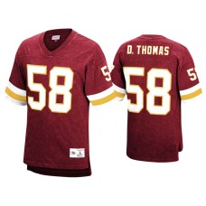 Men's Kansas City Chiefs #58 Derrick Thomas Red Acid Wash Jersey